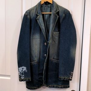 Sean John Distressed Denim Jacket Men's XL